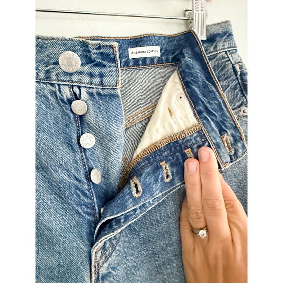 J.Crew Factory | Premium Edition high-rise straight jean | Sz 28 - Picture 3 of 8